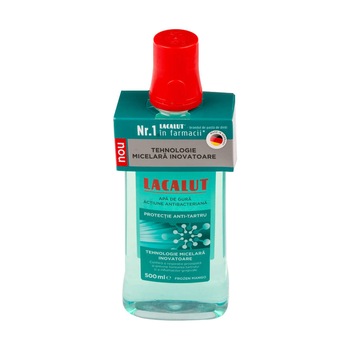 Apa de gura cu actiune antibacteriana Lacalut Protectie Anti-Tartru Frozen Mango 500ml Apa de gura cu actiune antibacteriana Lacalut Protectie Anti-Tartru Frozen Mango 500ml
