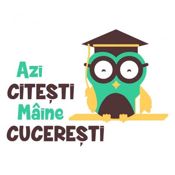Sticker decorativ perete Citesti si cuceresti, 96 x 133 cm