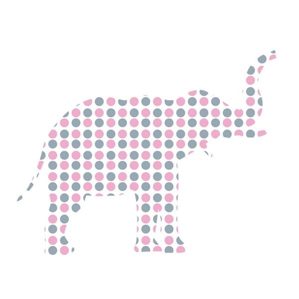 Sticker decorativ Giant Elephant pentru fetite, 151 x 120 cm