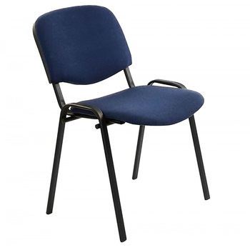 Scaun birou vizitator iMK®, fix, fara brate, stofa, albastru inchis, 84 x 53 x 53 cm Scaun birou vizitator iMK®, fix, fara brate, stofa, albastru inchis, 84 x 53 x 53 cm