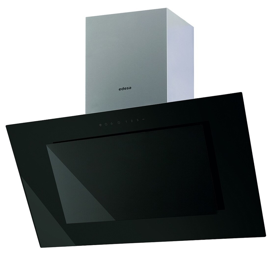 Hota Decorativa, ECV-9832 GBK, Neagra, 4+1 nivele putere, touch, 90cm, bara led, Eficienta A+, Timer