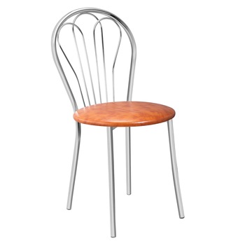 Scaun bucatarie / living fix ART ODESSA, cadru din otel cromat si un sezut tapitat cu imitatie de piele MARO deschis Scaun bucatarie / living fix ART ODESSA, cadru din otel cromat si un sezut tapitat cu imitatie de piele MARO deschis