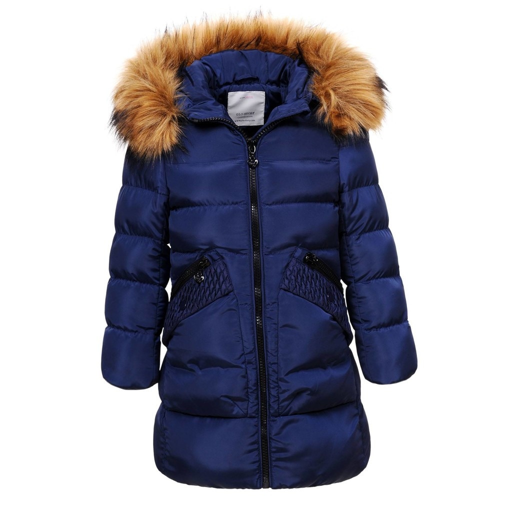 Geaca groasa fete, GLO STORY, Albastru marin