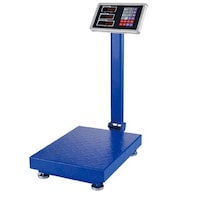 Cantar Electronic Comercial cu Platforma, Masa maxima suportata 700 Kg, Afisaj LCD, Brat Pliabil, Indicator nivel baterie, Albastru