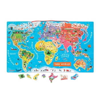 Harta Lumii Puzzle din Lemn  Harta Lumii Puzzle din Lemn