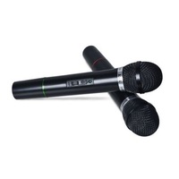 Set 2 Microfoane Profesionale Wireless, Putere Emisie 8 mW, Frecventa 75 kHz, Distanta de operare 10 m, Culoare Negru