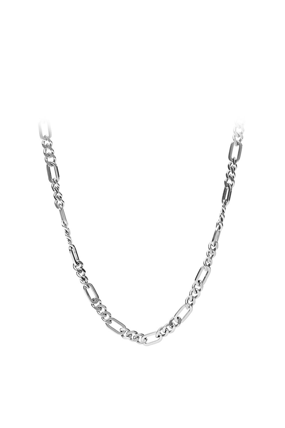 Fossil, Colier de otel inoxidabil, Argintiu