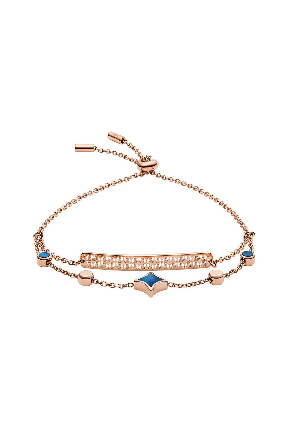 Fossil, Bratara cu siraguri multiple, Auriu rose