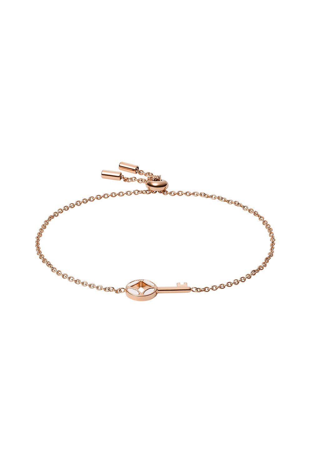 Fossil, Bratara cu talisman in forma de cheie, Auriu rose