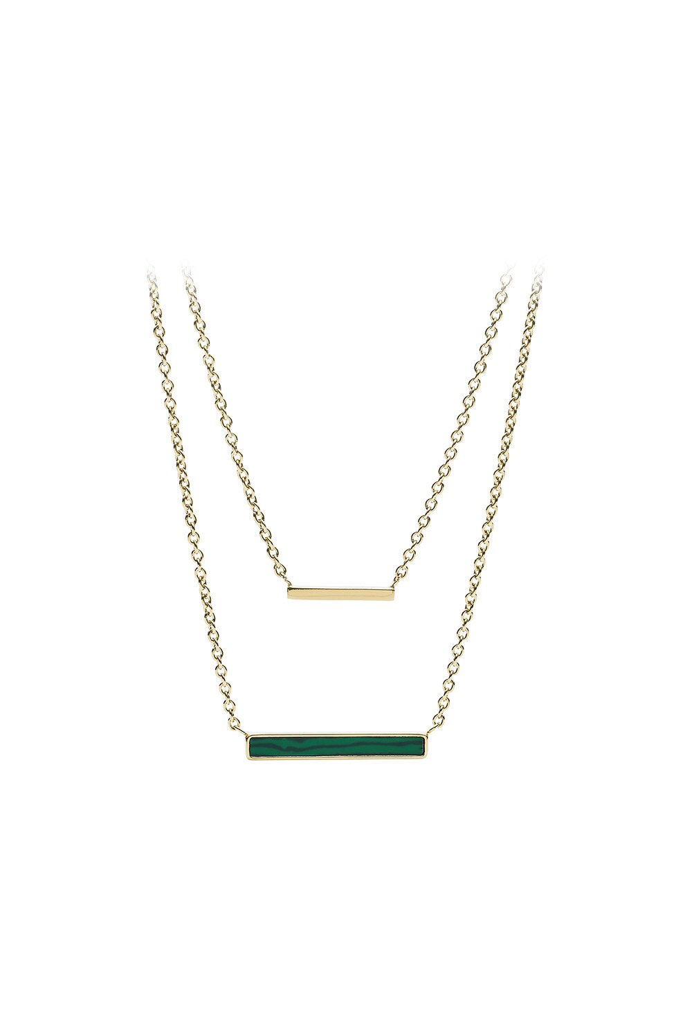 Fossil, Colier cu siraguri multiple, Auriu