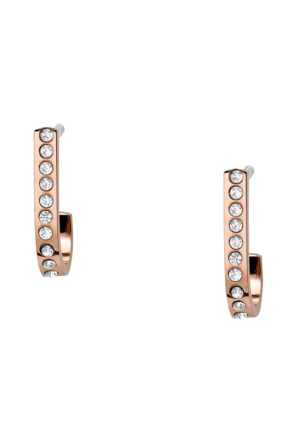 Fossil, Cercei cu tija si zirconia, Auriu rose
