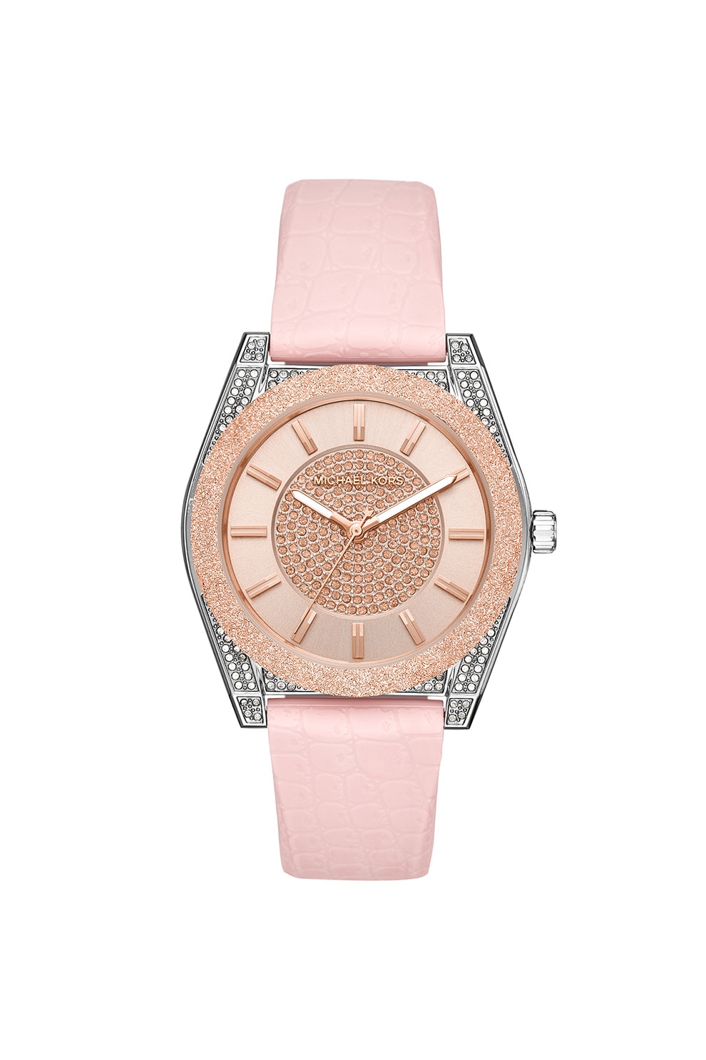 Michael Kors, Ceas rotund cu o curea de silicon, Roz pastel