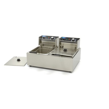 Friteuza dubla electrica Maxima 2 x 6l, 2 x 2500 W Friteuza dubla electrica Maxima 2 x 6l, 2 x 2500 W