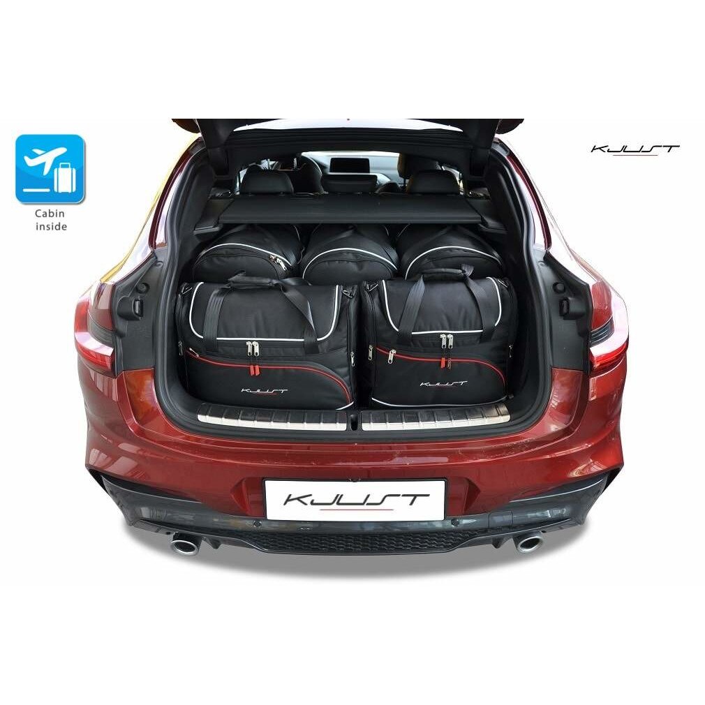 Genti de lux, pentru orice model de BMW X4, bagaje auto premium KJust dedicate portbagajului masinii dvs, impermeabile, asimetrice, 5 buc