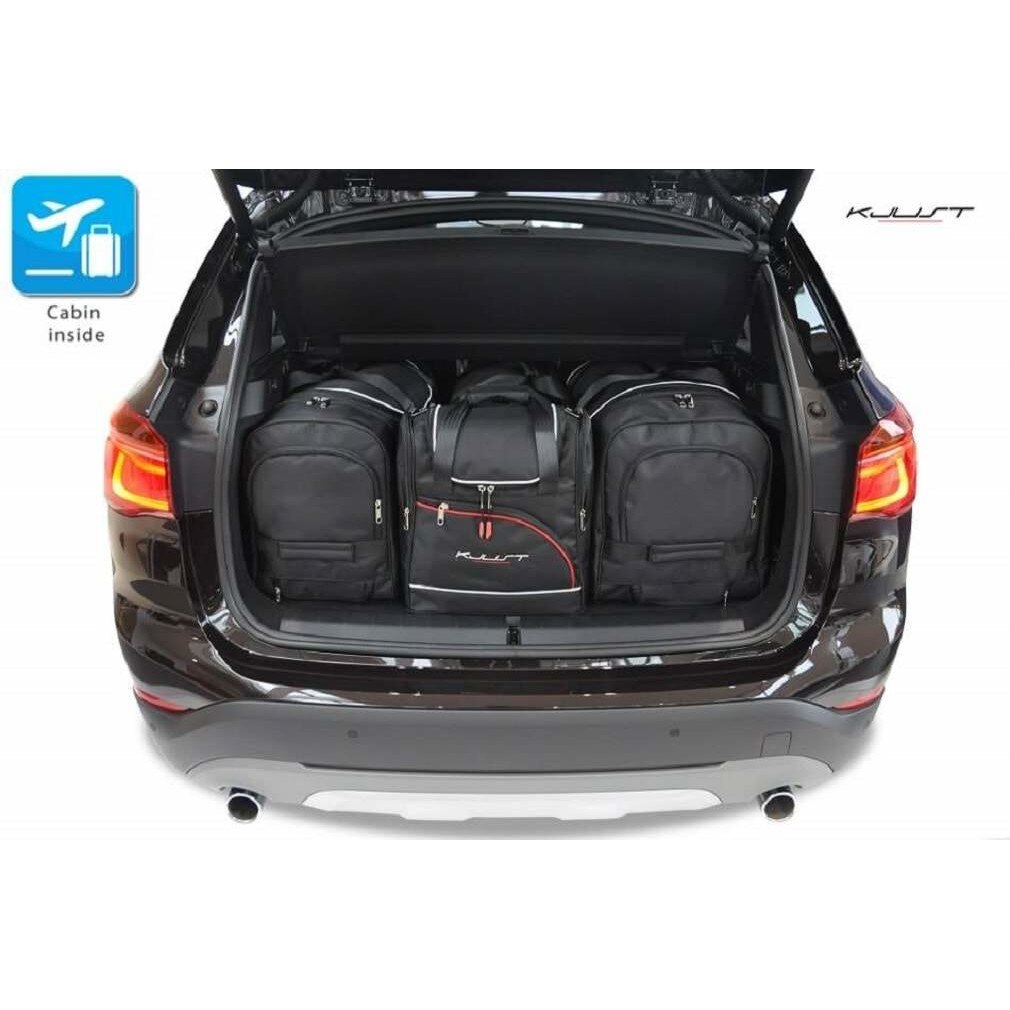 Genti de lux, premium, pentru orice model de BMW X1, bagaje auto KJust dedicate portbagajului masinii dvs, impermeabile, asimetrice, 4 buc