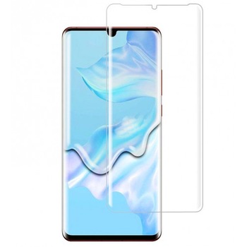 Folie sticla curbata UV Full Glue pentru Huawei P30 Pro, Transparenta Folie sticla curbata UV Full Glue pentru Huawei P30 Pro, Transparenta