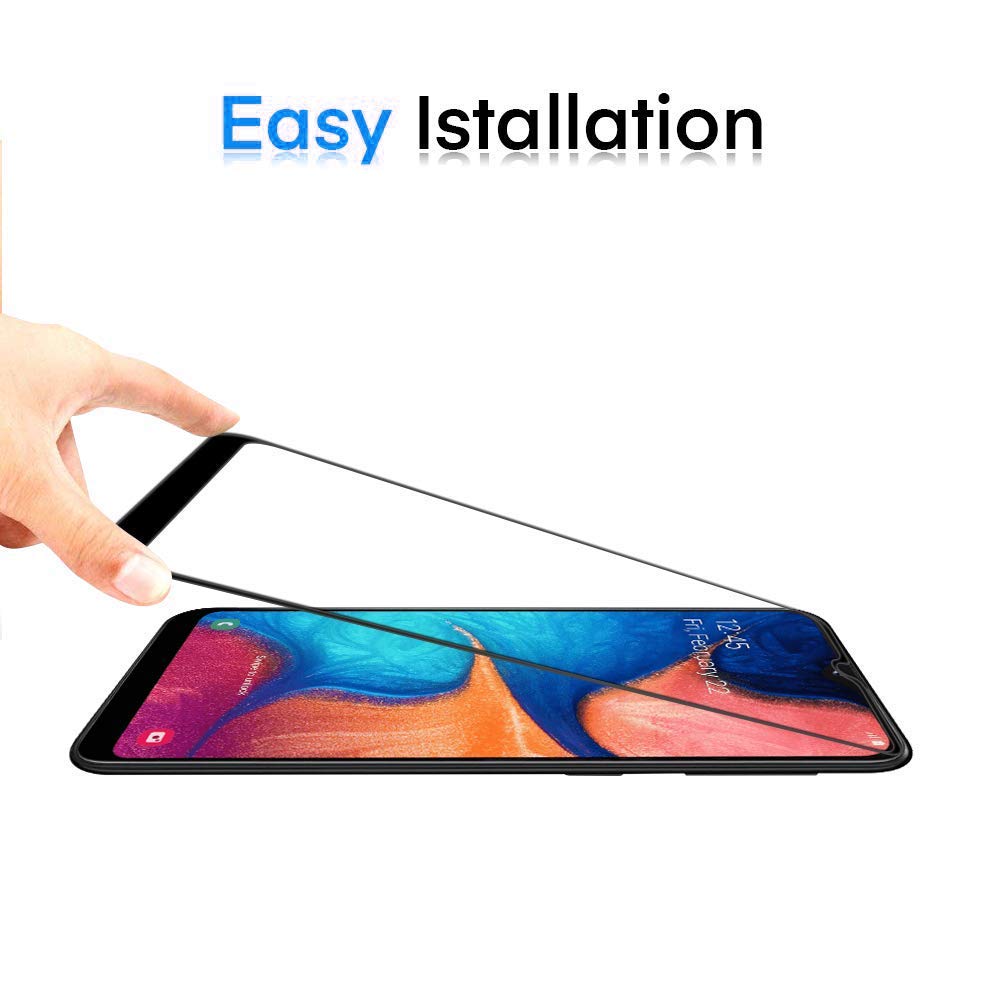 Folie sticla securizata Full Cover Full Glue pentru Samsung Galaxy A20e, Negru