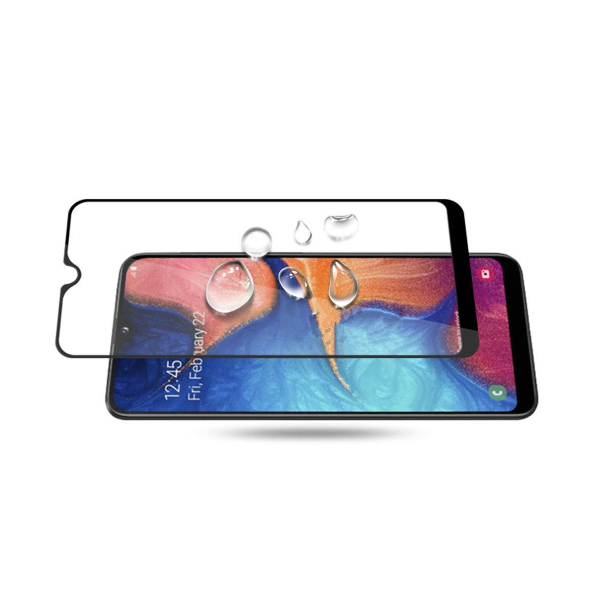 Folie sticla securizata Full Cover Full Glue pentru Samsung Galaxy A20e, Negru