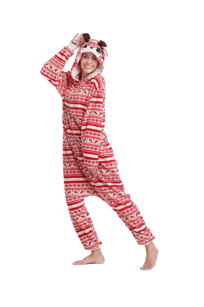 pastel hole small Pijama dama, Eurozep, model caprioara Craciun, marime L, Christmas Deer  onesie - eMAG.ro