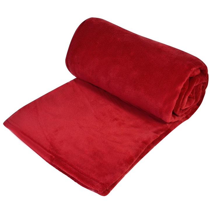 Пухкаво одеяло, 150x220 см, 100% полиестер, червено