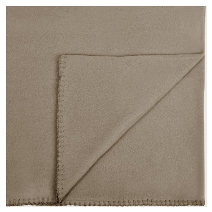 Двойно кадифено базово одеяло, Shopiens, сиво, 240 x 220 см