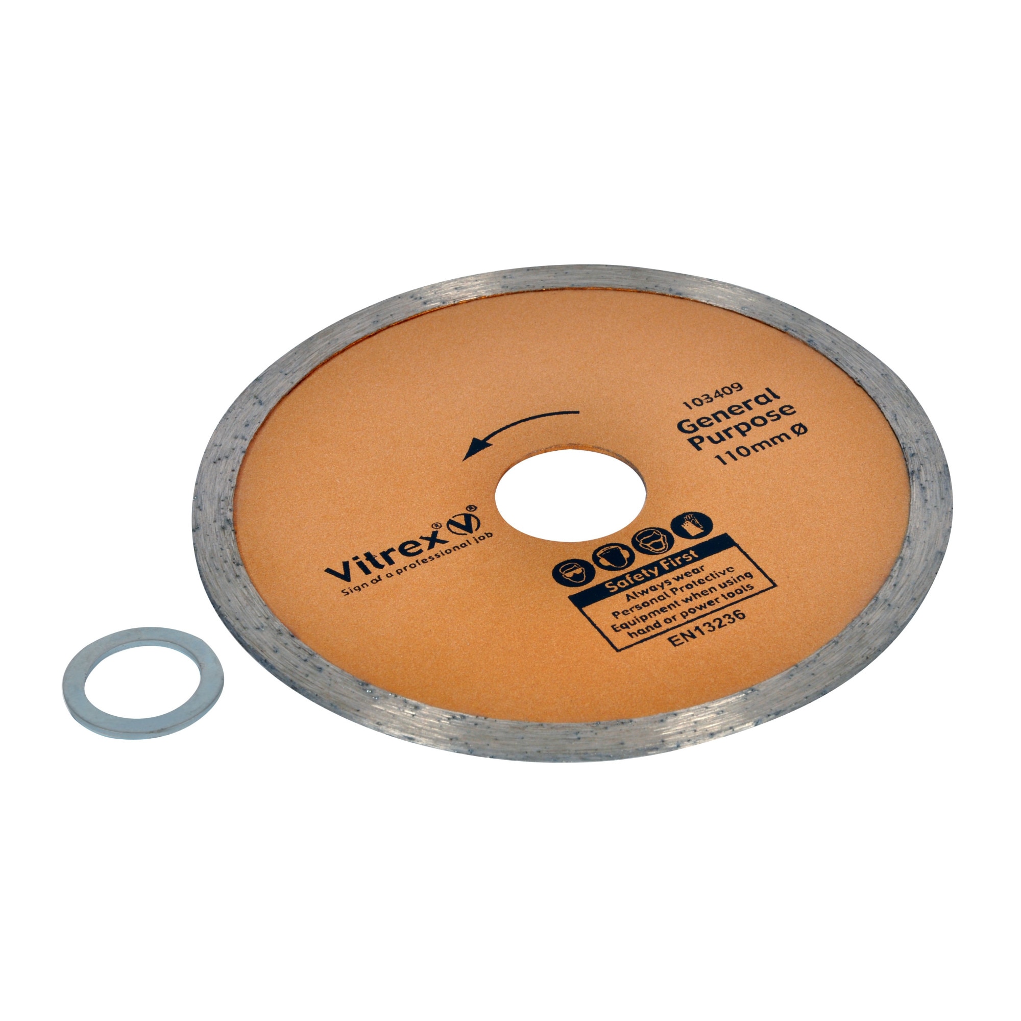 Disc profesional, ceramica, portelan, marmura, quartz, 110mm x 16mm/22mm, Vitrex