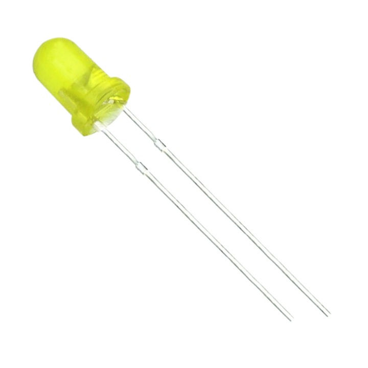 Led galben 3mm - pachet 20 leduri