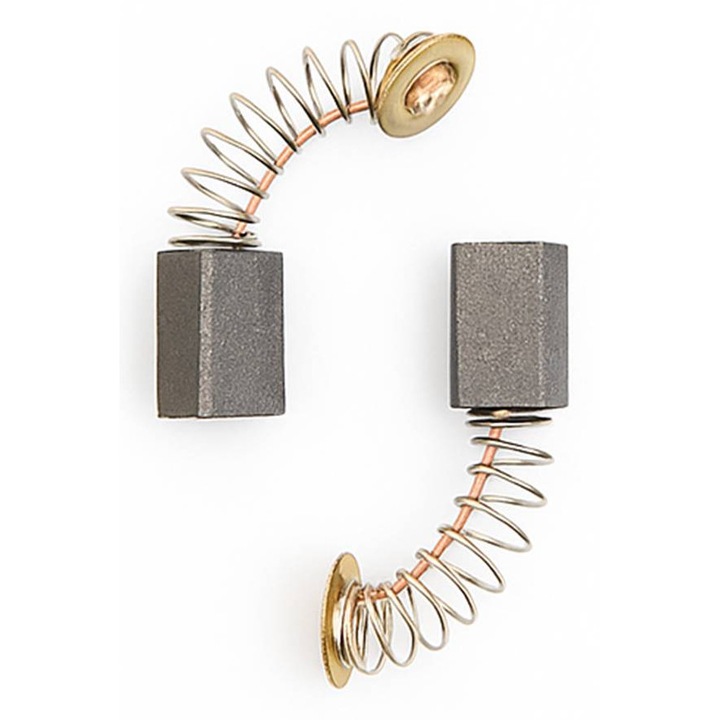 Комплект 2 бр., Въглено-графитна четка, С пружина и накрайник профил, 5x8x12mm