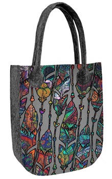 Bertoni, Geanta de umar City Boho din pasla, Multicolor Bertoni, Geanta de umar City Boho din pasla, Multicolor