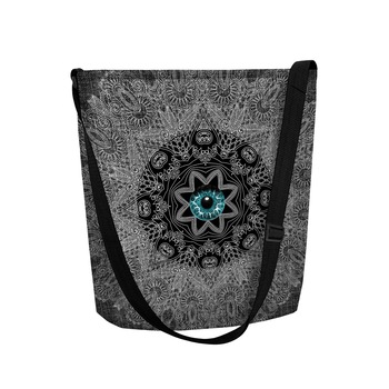 Bertoni, Geanta Funky Look din pasla ecologica, Imprimata, Multicolor Bertoni, Geanta Funky Look din pasla ecologica, Imprimata, Multicolor