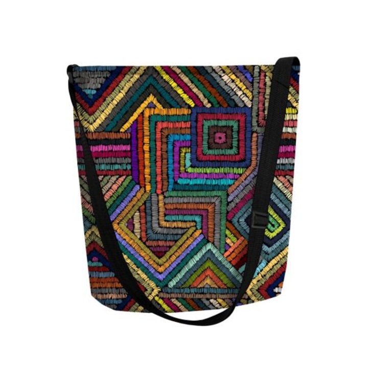 Bertoni, Funky Inka táska ökológiai filcből, Nyomtatott, Többszínű