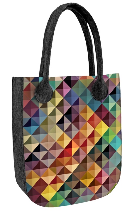 Bertoni, City Antracyt táska ökológiai filcből, Jazz Modell, Multicolor