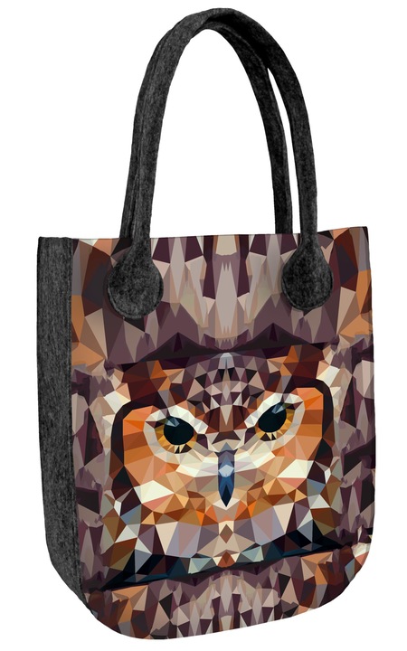 Bertoni, City Anthracyt táska ökológiai filcből, Modell Brygida, Multicolor