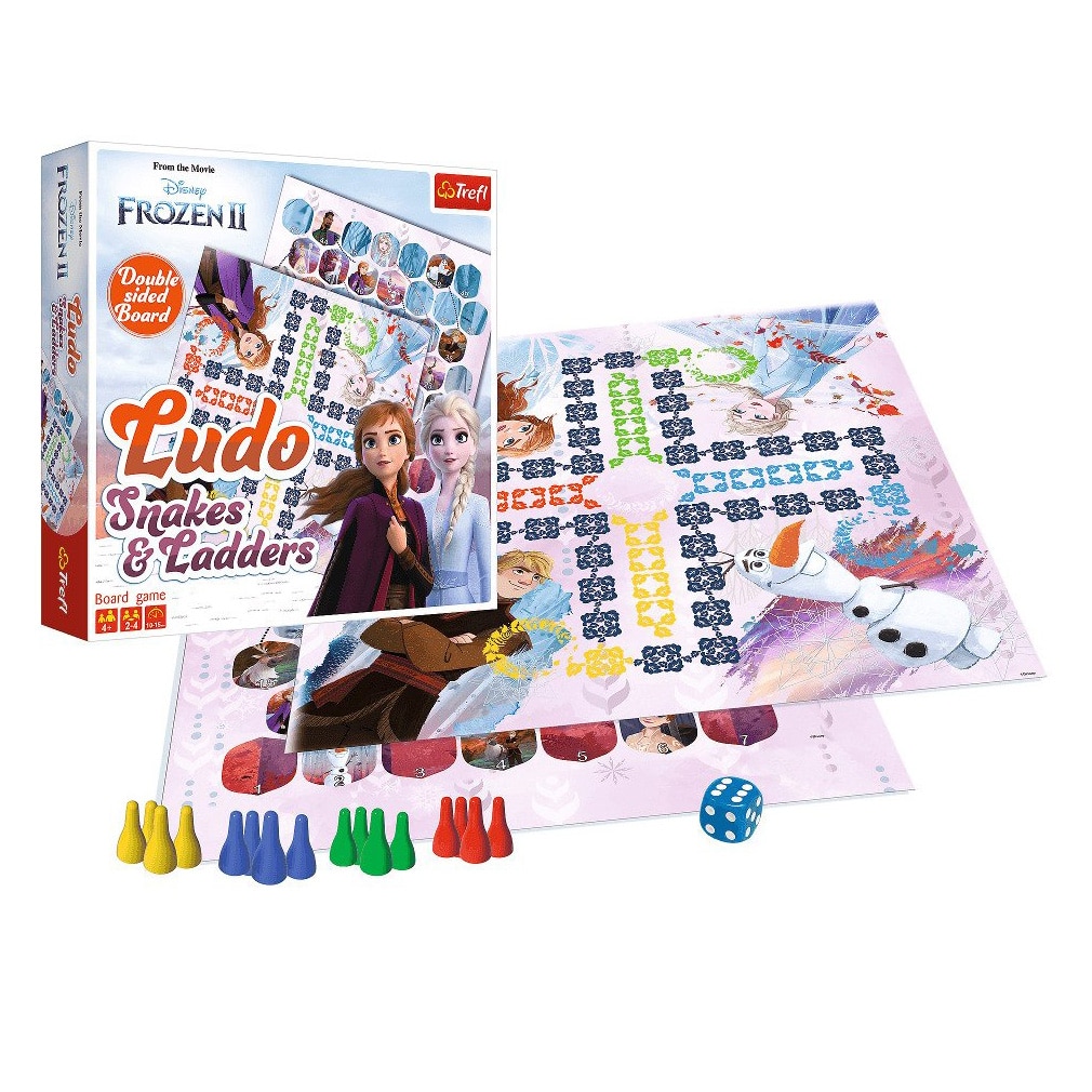 Trefl Game 2in1 Ludo / Serpenti e scale Frozen 2 - Giochi per bambini