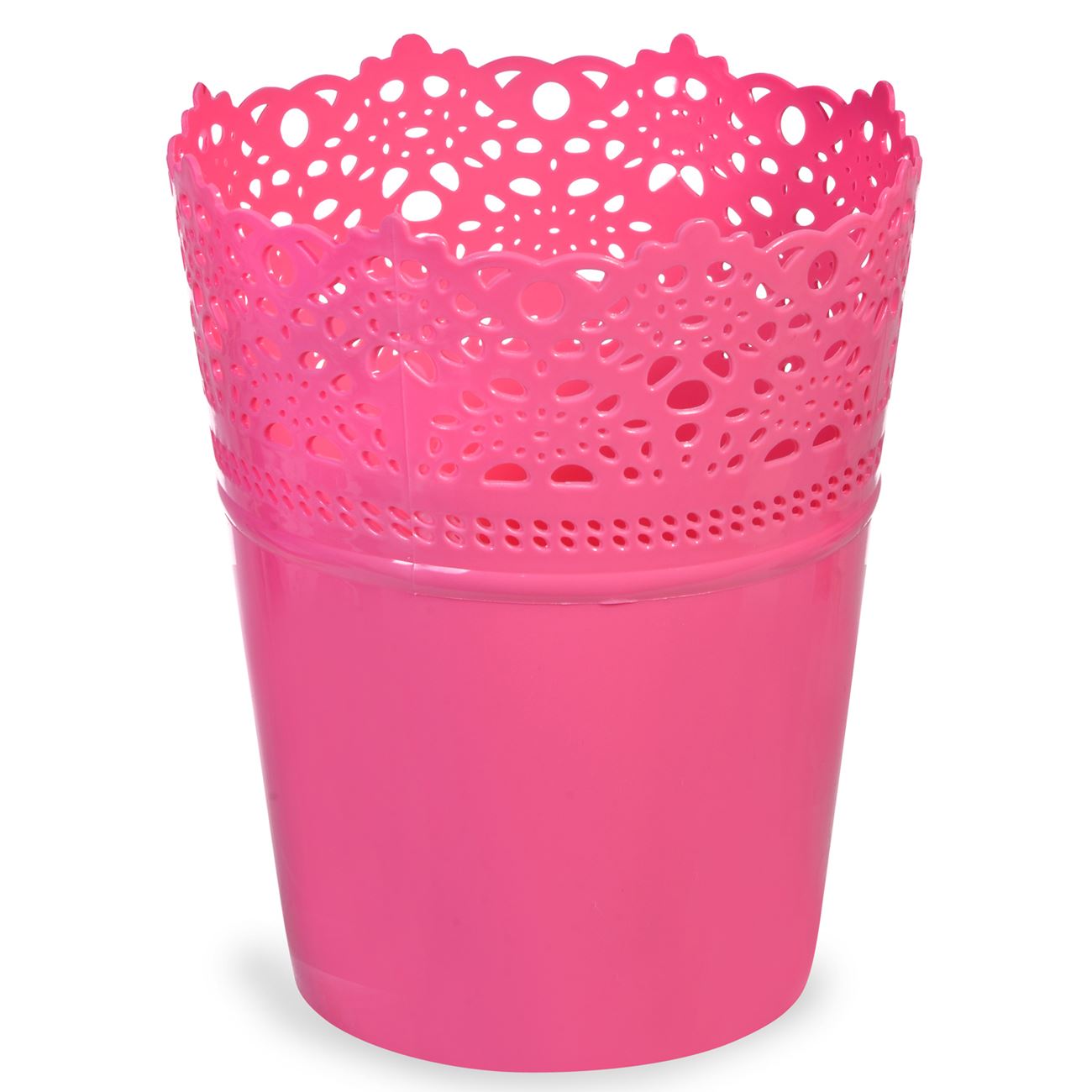 Ghiveci din plastic iMK®, Design modern,11.5 x 14.8 cm, Roz, VD