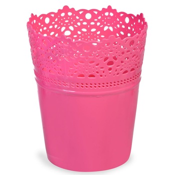 Ghiveci din plastic iMK®, Design modern,11.5 x 14.8 cm, Roz, VD Ghiveci din plastic iMK®, Design modern,11.5 x 14.8 cm, Roz, VD