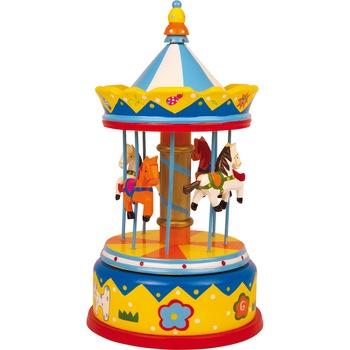 Cutie muzicala Caluti Merry-go-round, din lemn, 29x16x16 cm Cutie muzicala Caluti Merry-go-round, din lemn, 29x16x16 cm