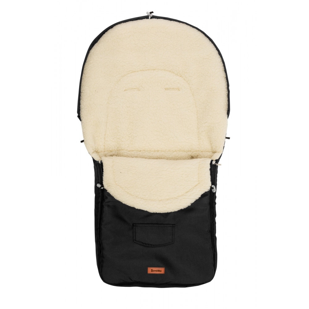 Sac de iarna de lana Negru