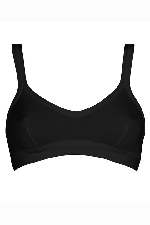 Bustiera neagra din bumbac Cotonella CD065, Negru mat