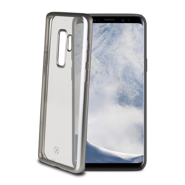 Силиконов гръб Celly LASERMATT, Samsung Galaxy S9+, Silver