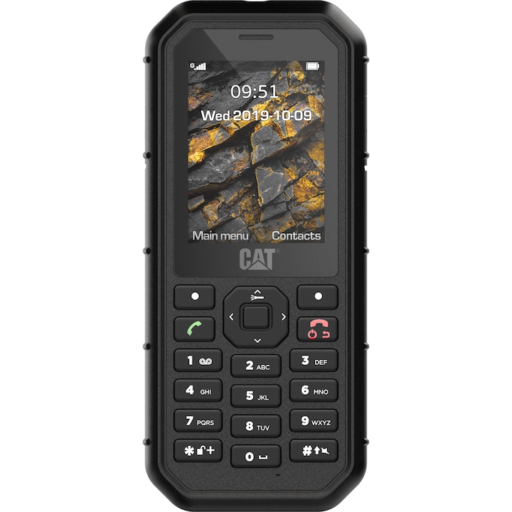 CAT B26 Mobiltelefon, Kártyafüggetlen, Dual SIM, Fekete