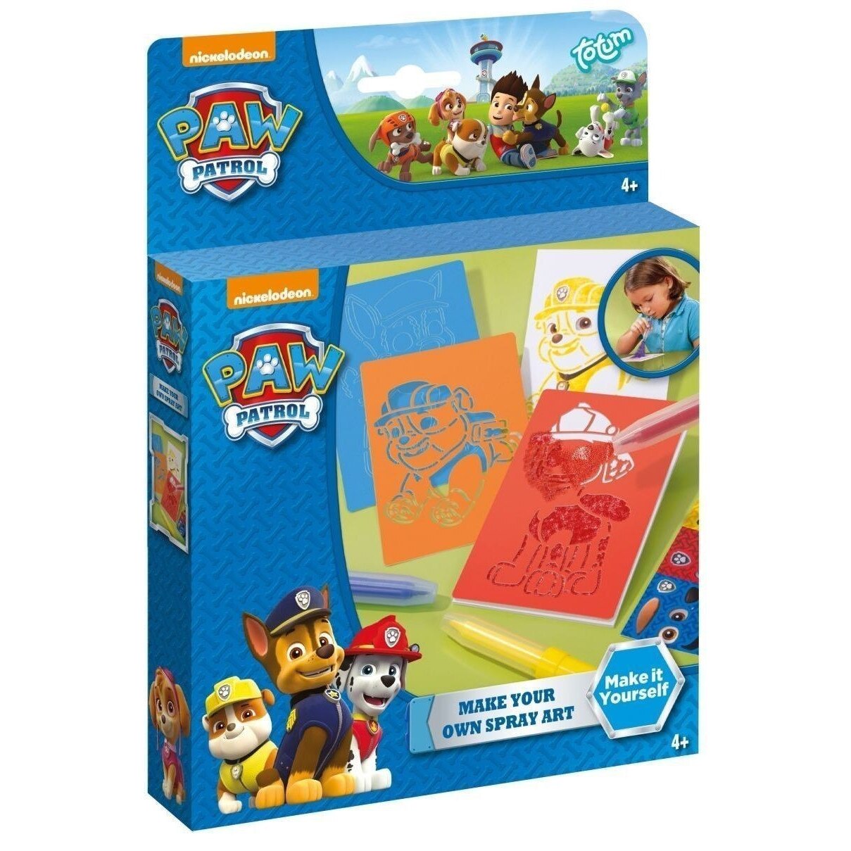 Seturi de artizanat Picteaza-te - Paul Patrol cu pixuri spray- Totum