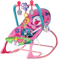 Balansoar, baby rocker, 2 in 1, transformabil in scaunel, cadru metalic, 0-18 kg, iBaby™, Roz
