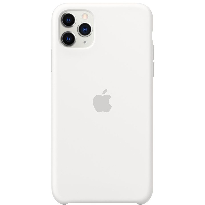 Защитен калъф Apple за iPhone 11 Pro Max, Силиконов, White
