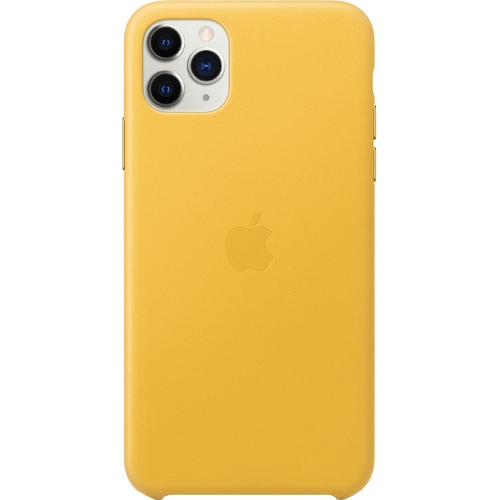 Защитен калъф Apple за iPhone 11 Pro Max, Кожен, Meyer Lemon