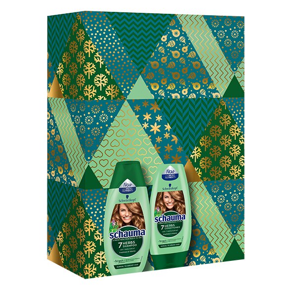 Set cadou Schauma 7 plante: Sampon, 250 ml + Balsam, 200 ml