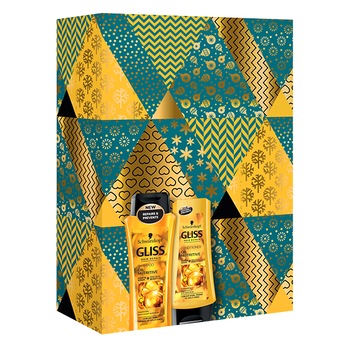 Set cadou Gliss Oil Nutritive: Sampon, 250 ml + Balsam, 200 ml Set cadou Gliss Oil Nutritive: Sampon, 250 ml + Balsam, 200 ml