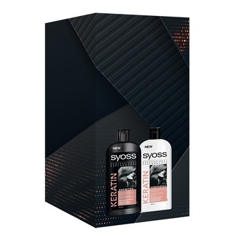 Set cadou Syoss Keratin: Sampon, 500 ml + Balsam, 500 ml Set cadou Syoss Keratin: Sampon, 500 ml + Balsam, 500 ml
