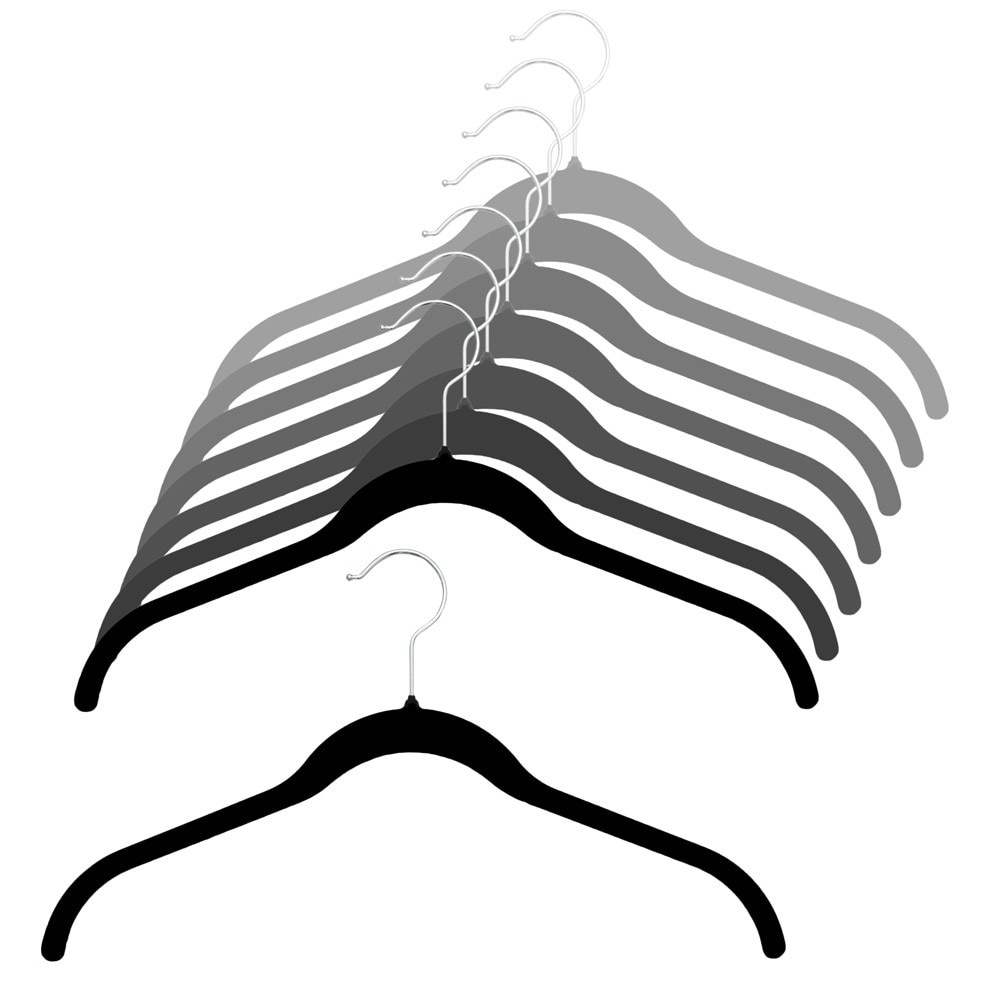 Umeras antialunecare 42 cm, imbracat in catifea neagra , set 8 buc GECKO