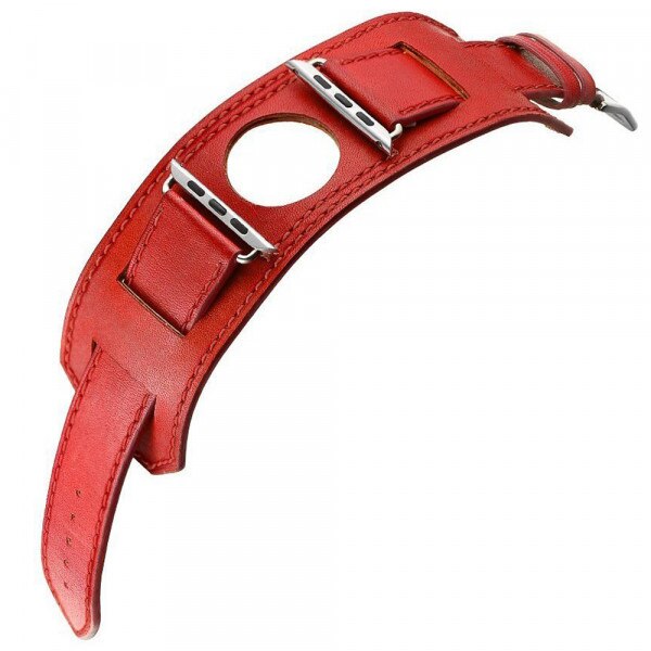 Curea pentru Apple Watch 40 mm piele iUni Cuff Rosie